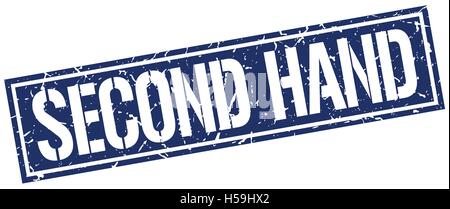 second hand square grunge stamp Stock Vector