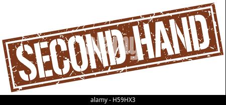 second hand square grunge stamp Stock Vector