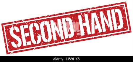 second hand square grunge stamp Stock Vector
