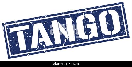 tango square grunge stamp Stock Vector