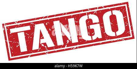 tango square grunge stamp Stock Vector