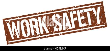 work safety stamp. work safety square grungy blue sign Stock Vector ...