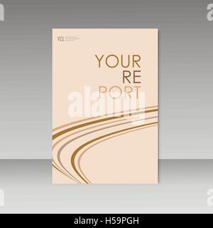 Wave line on brochure background. Abstract Vector Stock Vector
