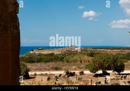 Temple in Selinunte Sicily Italy ancient Greek city located on the southwest coast of Sicily Stock Photo