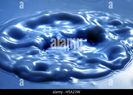Drip of milk making a splash Stock Photo