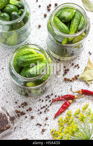 Homemade Dill Pickles Stock Photo