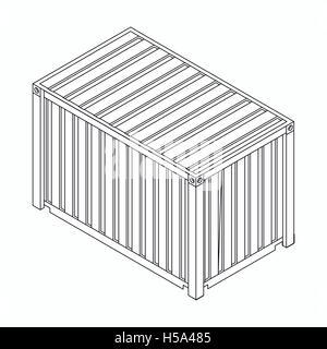 Cargo container icon, isometric 3d style Stock Vector