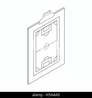 Clipboard with soccer tactic icon Stock Vector