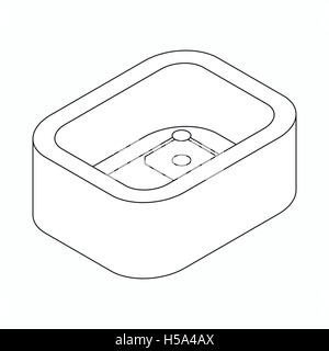 Baseball stadium icon, isometric 3d style Stock Vector