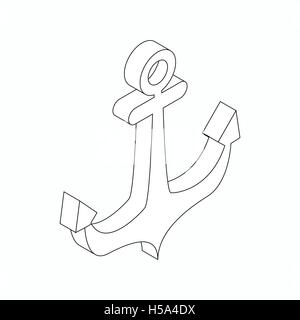 Anchor icon, isometric 3d style Stock Vector