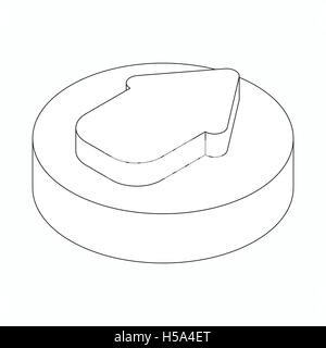 Wide classic arrow with round corners icon Stock Vector