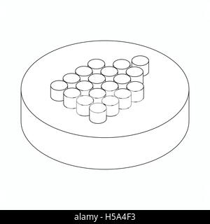 Wide dots arrow icon, isometric 3d style Stock Vector