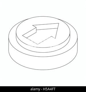 Exclusion wide classic arrow icon Stock Vector
