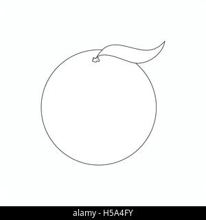 Orange fruit icon, isometric 3d style Stock Vector