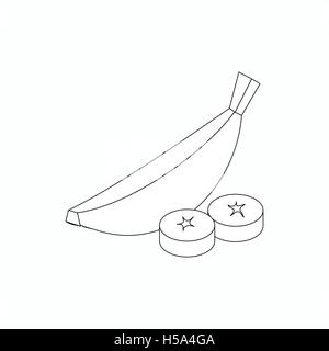 Banana icon, isometric 3d style Stock Vector