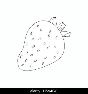 Strawberry icon, isometric 3d style Stock Vector