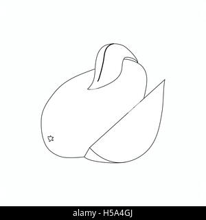 Mango icon, isometric 3d style Stock Vector