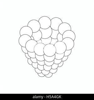 Raspberry icon, isometric 3d style Stock Vector