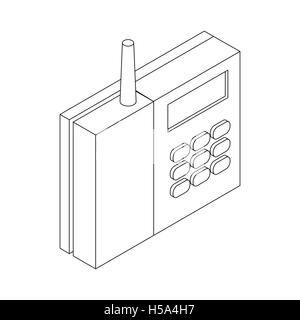 Radiotelephone icon, isometric 3d style Stock Vector