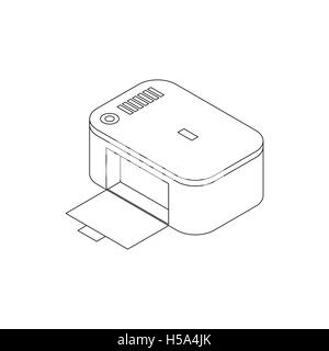 Photo printer icon, isometric 3d style Stock Vector
