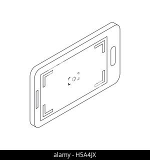 Mobile camera icon, isometric 3d style Stock Vector