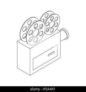 Video camera icon, isometric 3d style Stock Vector