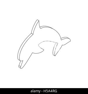 Dolphin icon, isometric 3d style Stock Vector