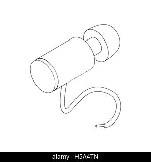 Hose for paintball marker icon, isometric 3d style Stock Vector