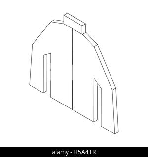Paintball jacket icon, isometric 3d style Stock Vector