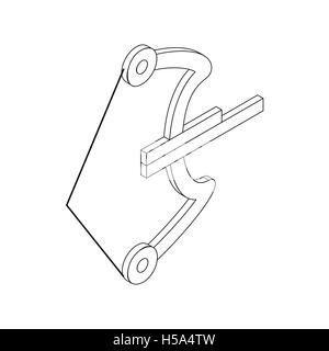Archery paintball weapon icon, isometric 3d style Stock Vector