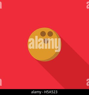Coconut icon, flat style Stock Vector