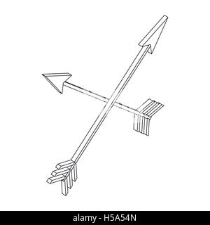 2 arrows, isometric 3d icon Stock Vector