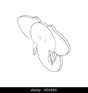 Elephant icon, isometric 3d style Stock Vector