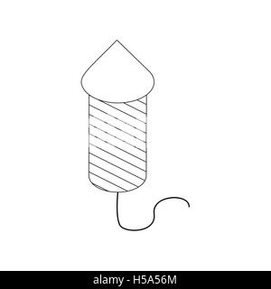 Firecracker icon, isometric 3d style Stock Vector