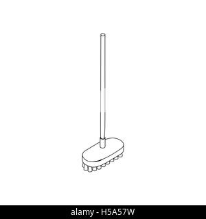 Broom icon, isometric 3d style Stock Vector