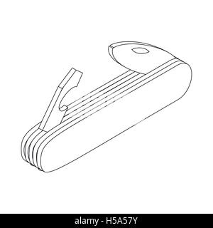 Multifunctional pocket knife icon Stock Vector