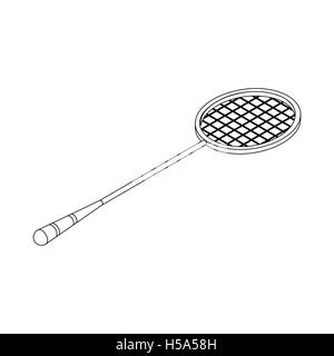 Badminton racket icon, isometric 3d style Stock Vector
