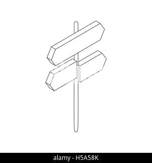 Direction signs icon, isometric 3d style Stock Vector