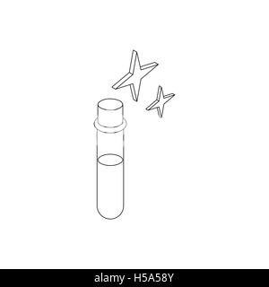 Potion test tube icon, isometric 3d style Stock Vector
