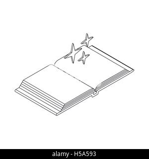 Magic book icon, isometric 3d style Stock Vector