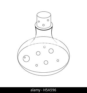 Flask with potion icon, isometric 3d style Stock Vector