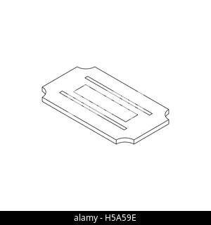 Razor blade icon in isometric 3d style Stock Vector