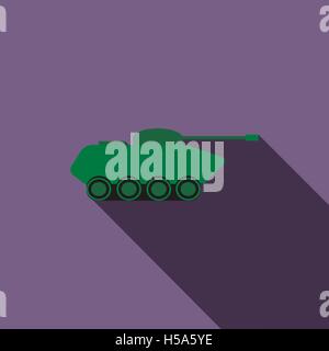 Tank icon in flat style Stock Vector