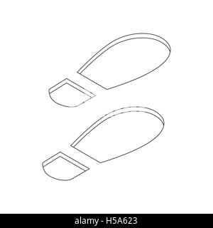 Imprint soles shoes icon, isometric 3d style Stock Vector