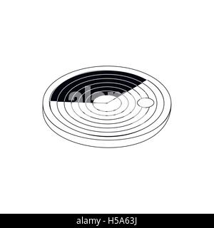 Radar icon in isometric 3d style Stock Vector