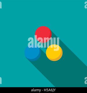 Paintball balls icon, flat style Stock Vector