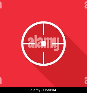 Paintball aim icon, flat style Stock Vector