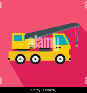 Truck mounted crane icon white Stock Vector Image & Art - Alamy