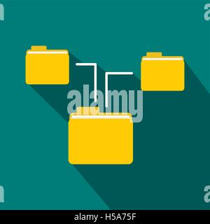 Folders structure icon, flat style Stock Vector Image & Art - Alamy
