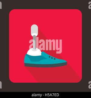 Prosthetic leg icon, flat style Stock Vector